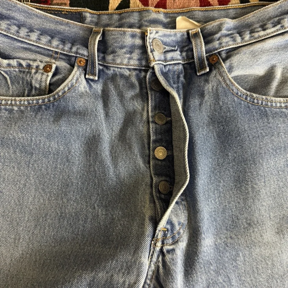 Vintage 90s Levi's 501XX Jeans Sz 32x32 Blue Straight Leg Button Fly Grunge